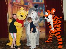 Sabrina, Pierce, Pooh, Eyor and Tigger