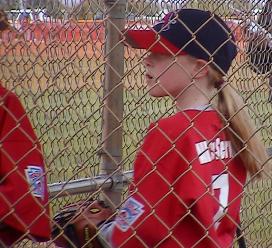 Sabrina in the dugout