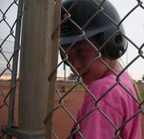 Sabrina in the dugout